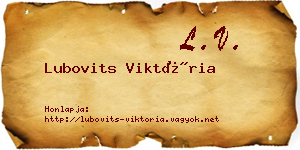 Lubovits Viktória névjegykártya